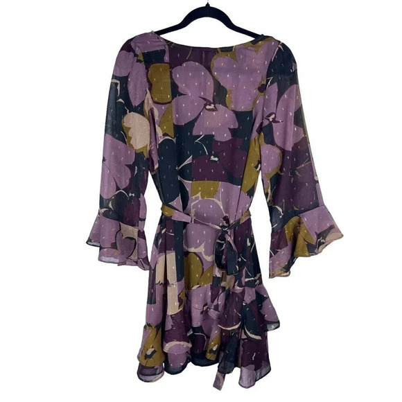 Olivaceous Fit & Flare Floral Ruffle Dress Size Medium - Picture 1 of 5